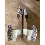 Geox Respira Snake Print Suede Sandals Size 39 Leather Cork Sole Italy Patent Photo 7