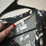 Rachel Roy Grid Graphic Geometric Print Fitted Dress XS Black Photo 3