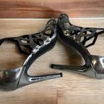 Kendall + Kylie  Elena Metallic Silver Cutout Caged Sandal Stiletto Heels Size 10 Photo 8