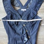 Parker  Moira Eyelet & Ruffle Chambray Dress 00 Photo 11