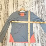 Champion Gray Orange Duo Dry + Crewneck Long Sleeves Athletic Top Small Photo 4