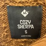 Cozy Sherpa  Jacket Brown Fleece Womens Small Photo 4