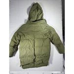 OROLAY Women's Hooded Down Puffer Coat Olive Green Sherpa Lined Winter Jacket Size M Photo 1