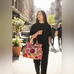 Vera Bradley  Pink and Green Patterned Tote Photo 2