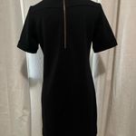 J.Crew Solid Black Mini Business Casual Dress w/ Gold Zipper Details Size 2 EUC Photo 5