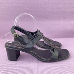 Classic Elements Shoshanna Square Toe Block Heel Sandal Black Size 9 Leather Photo 1