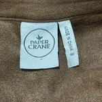 Paper Crane Faux Suede Mini Dress Size S Small Lace-up Brown Photo 4