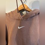 Nike center swoosh brown hoodie sweatshirt women’s large Photo 2