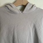 Heroine Sport Ruched Cropped Hoodie Light Grey Cotton Pullover Hoodie Size Small Photo 3