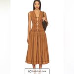 Free People  Gesibelle in Macadamia Brown skirt set A line Medium NWT Photo 4