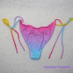 NEW Monica Hansen Beachwear MHB miami vice string bikini bottom, size XS Blue Photo 7