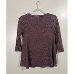 Sonoma 3/4 Sleeve V-Neck Sweater in Purple Heather Size Petite Medium Photo 1