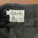 Rafaella Vintage Pencil Skirt Womens 6 Black Pleated Belted Pocket Worsted Wool Photo 3