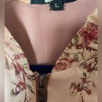 Haute Hippie SZ L Clara Bomber Jacket Pink Floral Satin Zip Ruffle Photo 3