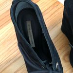 Diane Von Furstenberg  Payton Black Wedge Boots Peep Toe Lace Up Black Su… Photo 2