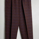 Mondi Wool Blend Trousers Geometric Print High Waist Vintage Made In Germany S Brown Photo 0