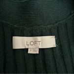Loft Green V Neck Button Front Ribbed Long Sleeve Cardigan Sweater Size Small Photo 2