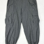 Norma Kamali  Cargo Cropped Pants Size 16 Houndstooth Black White Check Cotton Photo 0