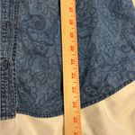 Christopher & Banks  Floral Chambray Button Shirt Size Medium Photo 2