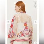 Karen Millen Floral Placed Embroidery Organdie Woven Blouse Photo 4