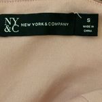 New York & Co. Velvet Mauve Pink Peplum Midi Dress Ruffle Waist Small Photo 13