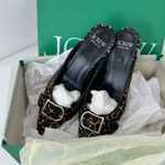 J.Crew NEW Made in Italy Colette Buckle Slip On Heels Leopard Calf Hair Mule 7.5 Photo 3