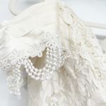 Betsy and Adam Womens Vintage 80s Ivory Lace Bridal Prom Formal Dress Size 16 Photo 3