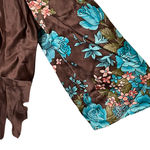 Plenty By Tracy Reese‎ Anthroplogie Womens Top Size 4 Brown Multi Floral Silk Photo 5