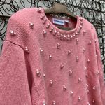 Vintage 90s strawberry milkshake knit pearl bead detail sweater Size M Photo 1