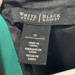 White House | Black Market Womens Top Size 12 Black White Cotton Spandex Peplum Photo 2