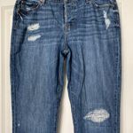 Loft  Boyfriend Distressed Classic Blue Denim Jeans size 30/10 Photo 1