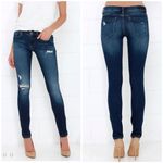 BLANK NYC Skinny Classique Ripped Patched Low Rise Skinny Jeans Photo 1