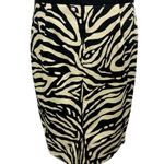 The Limited  Zebra Print Sleek Pencil Skirt Womens Sz 6 Beige Black High Rise Photo 4