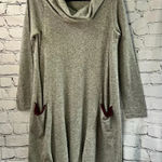 Sparrow Anthropologie Sweater Dress‎ Cowl Neck Lambs Wool Cashmere Oversized XS Gray Photo 0