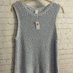 Old Navy New baby blue woven knit sweater vest ladies large preppy academia Photo 6