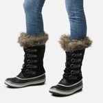 Sorel Women’s Size 8 Joan Of Arctic Lace Up Faux Fur Cuff Black Winter Boots Photo 1