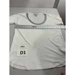 Michael Kors womans  Pullover Shirt L White Long Sleeve Silver Accent Scoop Neck Photo 5