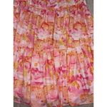 Women's Rnwy Dress Beautiful Strapless Printed Pink Yellow Long Maxi 6 Medium Photo 5