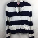 Lilly Pulitzer Blue & White Striped Long Sleeve Cotton Nautical Sweater XS Photo 2
