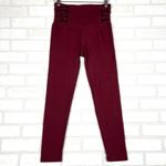 Burgundy Bally Valentina Ankle Legging, Size Small, Velvet Crush Red Photo 6