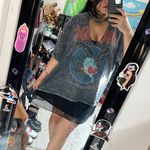 ACDC Fly on the Wall tour 1985 inspired crop top tee Gray Size XL Photo 2