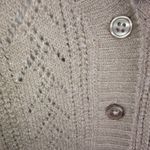 Denim & Co . Pointelle Button Front V Neck Sweater Cardigan Size Large Photo 2