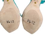 Stuart Weitzman  Gemcut Sandals Women’s Size 9 Blue Suede Embellished Heels Photo 9