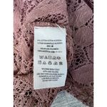 Free People Maisie Tunic Tank Blush M Crochet Keyhole Lace Swing Top Peplum Photo 5