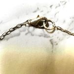 Silver tone blue faux pearl flower charm necklace Photo 8