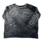 Juicy Couture Y2K Rhinestone Velour Pullover Sweater Top Gray 2X Photo 3