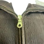 Andrew Marc Vintage Fleece Trim Pebbled Leather Vest Belted Jacket Photo 6