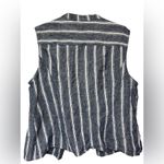 Chico's  3 Lavish Linen Striped Vest Size XL / 16 Blue White Sleeveless NWOT Photo 1