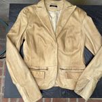 Blur Italy Lambskin Golden Tan Jacket Blazer Photo 0