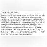 Antonio Melani Women’s Active Power 6 High Waist Lilac Bike Shorts w/Pockets Med Photo 3